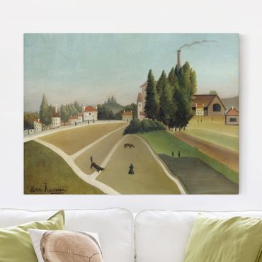 Print on canvas - Henri Rousseau - Landscape With Factory