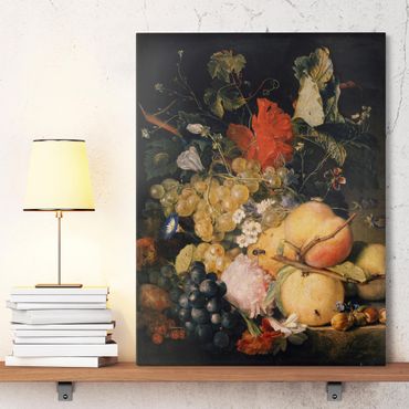 Print on canvas - Jan van Huysum - Fruits, Flowers and Insects