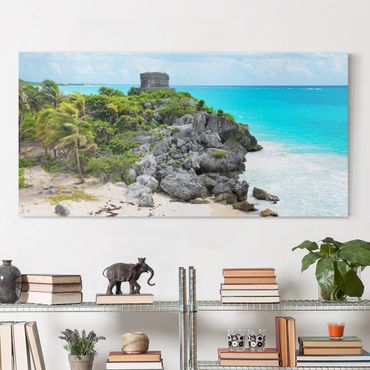 Print on canvas - Caribbean Coast Tulum Ruins