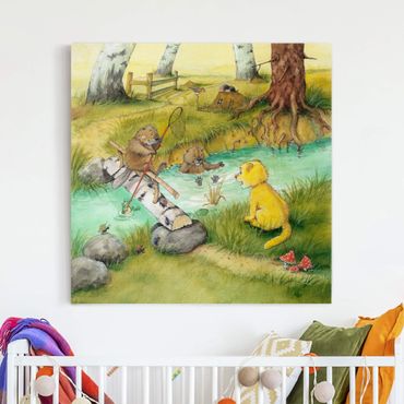 Print on canvas - Little Tiger - With The Beavers