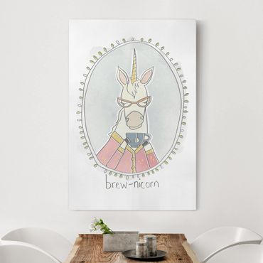 Print on canvas - Caffeinated Unicorn