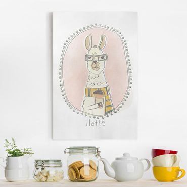Print on canvas - Caffeinated Lama