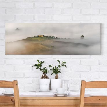 Print on canvas - Morning Fog In The Tuscany