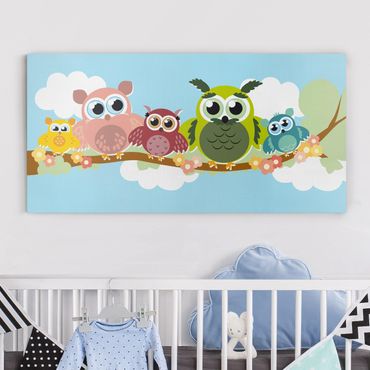 Print on canvas - Owl Family