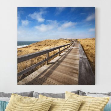 Print on canvas - Stroll At The North Sea