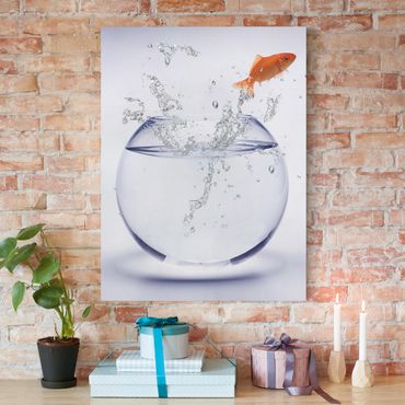 Print on canvas - Flying Goldfish