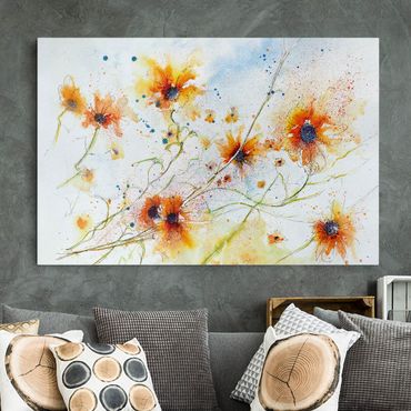 Print on canvas - Painted Flowers