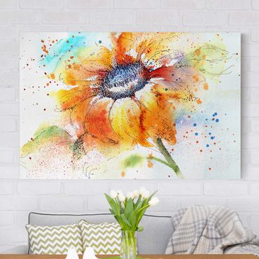 Print on canvas - Painted Sunflower