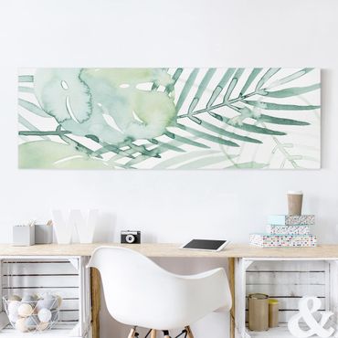 Print on canvas - Palm Fronds In Watercolour I
