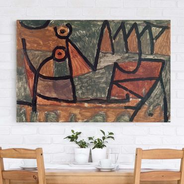 Print on canvas - Paul Klee - Sinister Boat Trip
