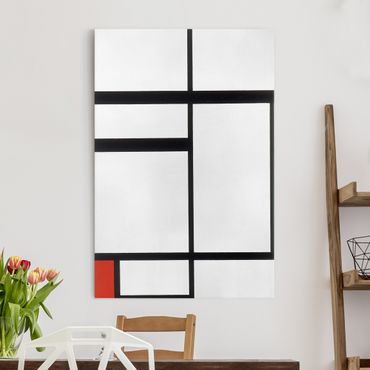 Print on canvas - Piet Mondrian - Composition with Red, Black and White