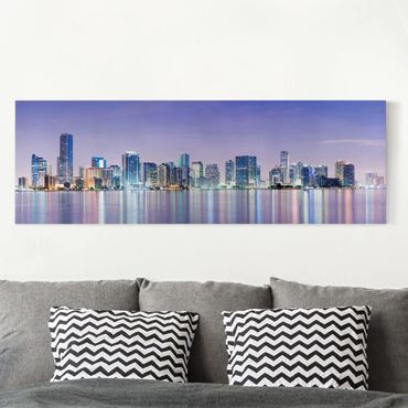 Print on canvas - Purple Miami Beach