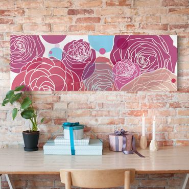 Print on canvas - Roses And Bubbles