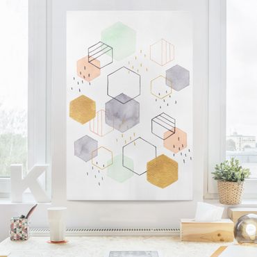 Print on canvas - Hexagonal Scattering I