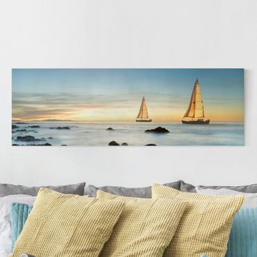 Print on canvas - Sailboats On the Ocean