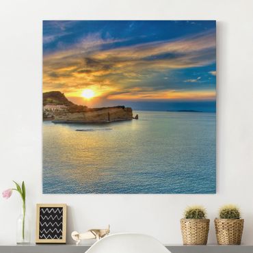 Print on canvas - Sunset Over Corfu