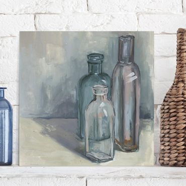 Print on canvas - Still Life With Glass Bottles I