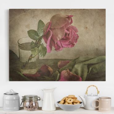 Print on canvas - Tear Of A Rose