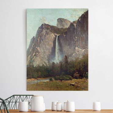 Print on canvas - Thomas Hill - Bridal Veil Falls - Yosemite Valley