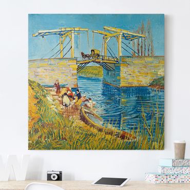 Print on canvas - Vincent van Gogh - The Drawbridge at Arles with a Group of Washerwomen