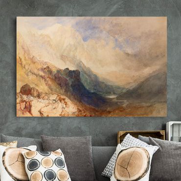 Print on canvas - William Turner - View along an Alpine Valley, possibly the Val d'Aosta