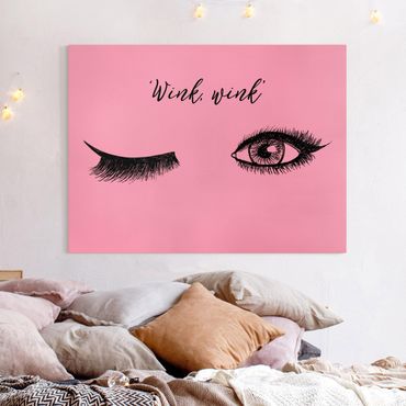 Print on canvas - Eyelashes Chat - Wink