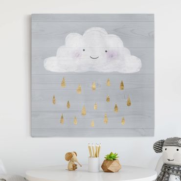 Print on canvas - Cloud With Golden Raindrops