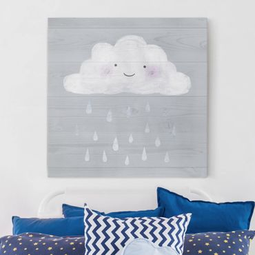 Print on canvas - Cloud With Silver Raindrops