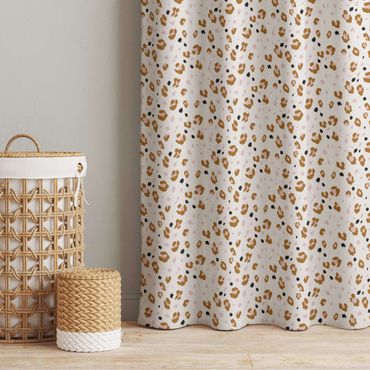 Curtain - Leopard Pattern In Pastel
