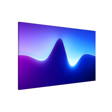 Magnetic memo board - Light Wave On Blue - Landscape format 3:2