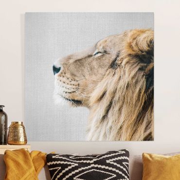 Canvas print - Lion Leopold - Square 1:1