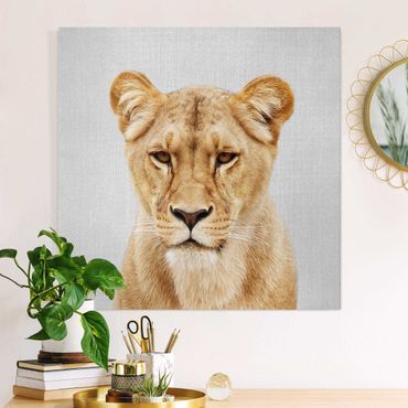 Canvas print - Lioness Lisa - Square 1:1