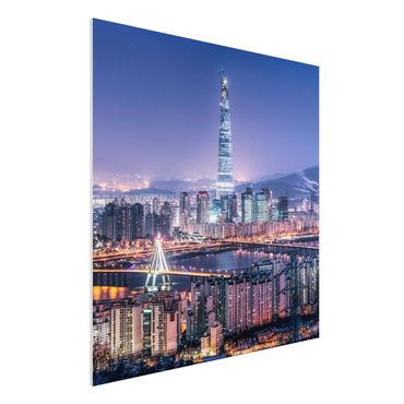 Print on forex - Lotte World Tower At Night - Square 1:1