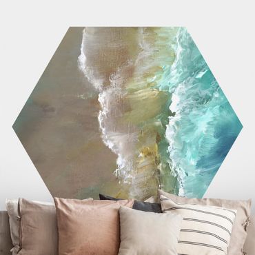 Self-adhesive hexagonal pattern wallpaper - Air Coast