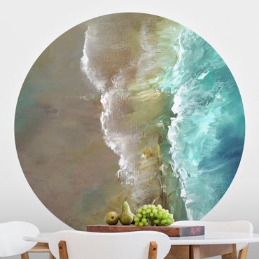 Self-adhesive round wallpaper - Air Coast