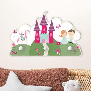 Coat rack for children - Fairytale Castle With Prince And Princess