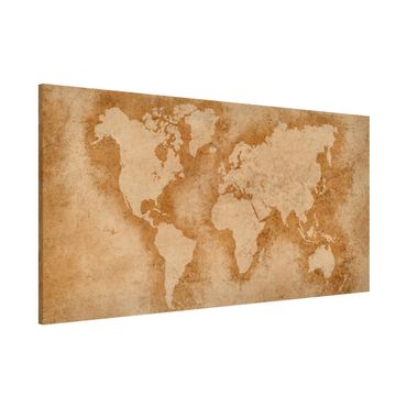 Magnetic memo board - Antique World Map