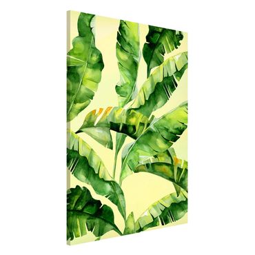 Magnetic memo board - Banana Leaves Watercolour