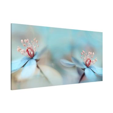 Magnetic memo board - Flowers In Light Blue