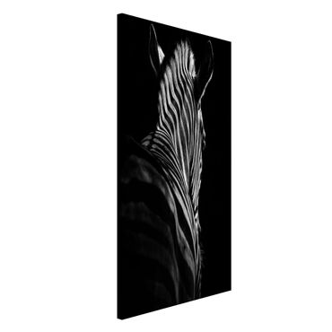 Magnetic memo board - Dark Zebra Silhouette