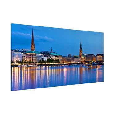 Magnetic memo board - Hamburg Skyline