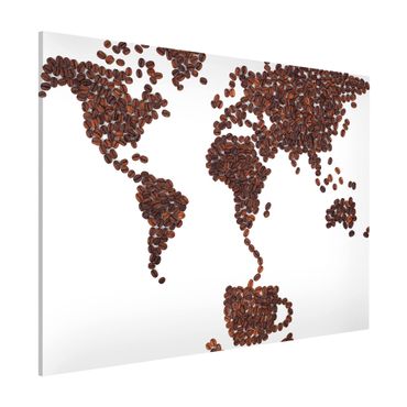 Magnetic memo board - Coffee around the world
