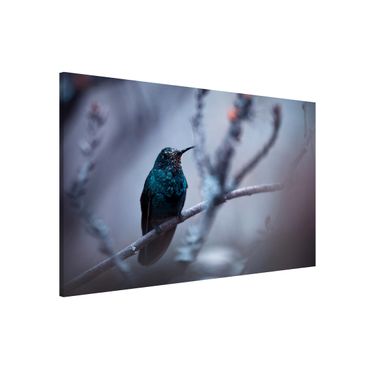 Magnetic memo board - Hummingbird In Winter