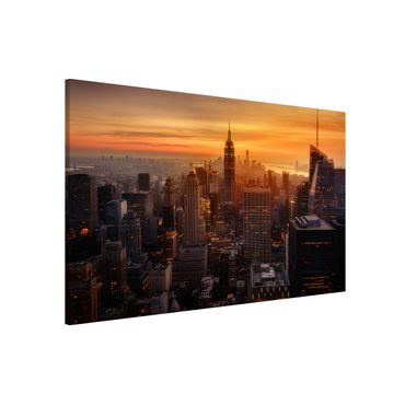 Magnetic memo board - Manhattan Skyline Evening