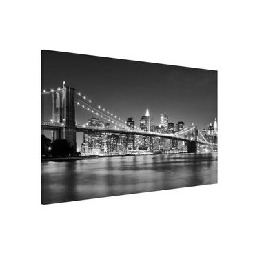 Magnetic memo board - Nighttime Manhattan Bridge II