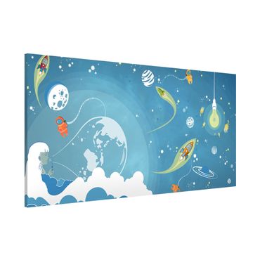 Magnetic memo board - No.MW16 Colourful Hustle And Bustle In Space