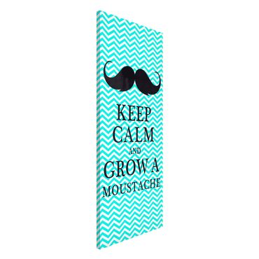 Magnetic memo board - No.YK26 Keep Calm And Grow A Mustache