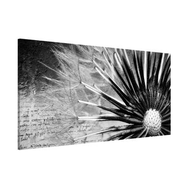 Magnetic memo board - Dandelion Black & White