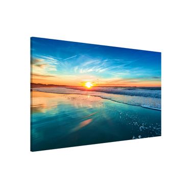 Magnetic memo board - Romantic Sunset By The Sea