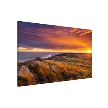 Magnetic memo board - Sunrise On The Beach On Sylt